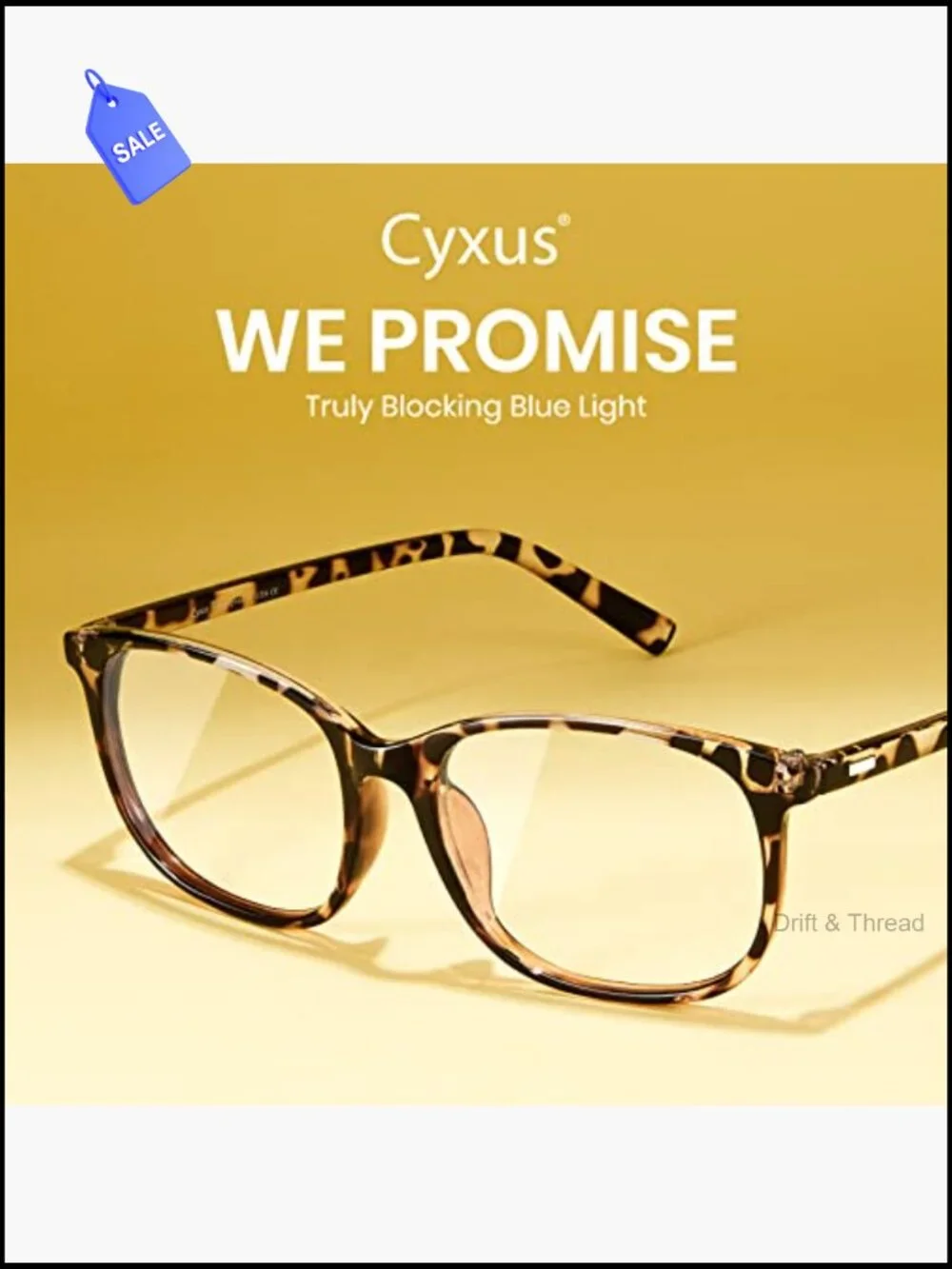 Square Oversize Blue Light Blocking Glasses for Women Men